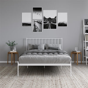 RealRooms Ares Metal Bed - White - Full
