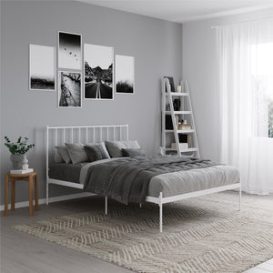 RealRooms Ares Metal Bed - White - Queen