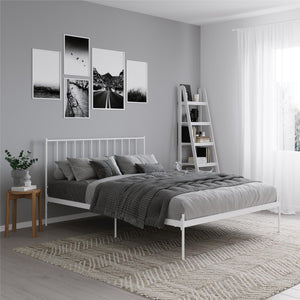 RealRooms Ares Metal Bed - White - King