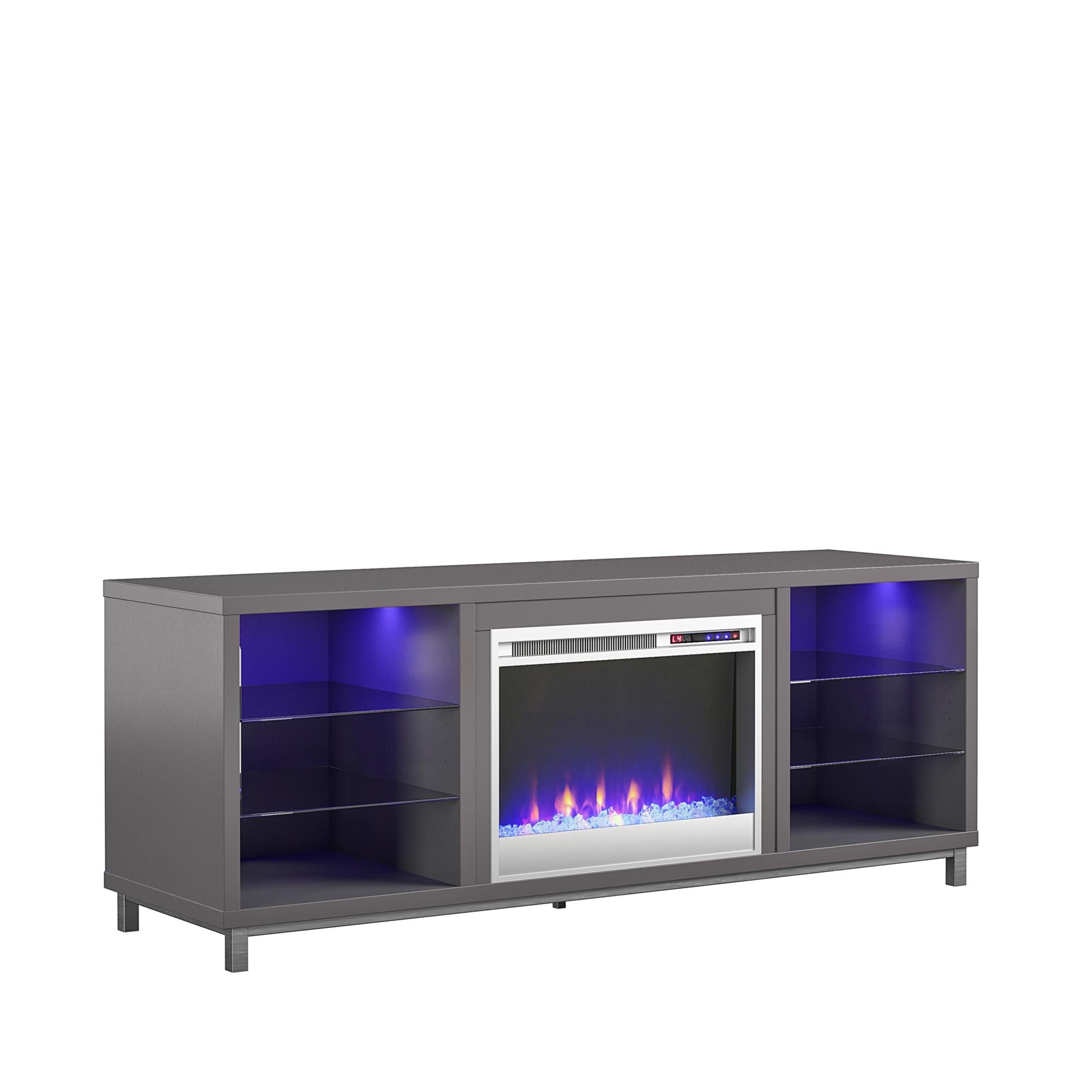 Ameriwood Home Lumina Fireplace TV Stand for TVs up to 70" - Graphite - 66”-70”