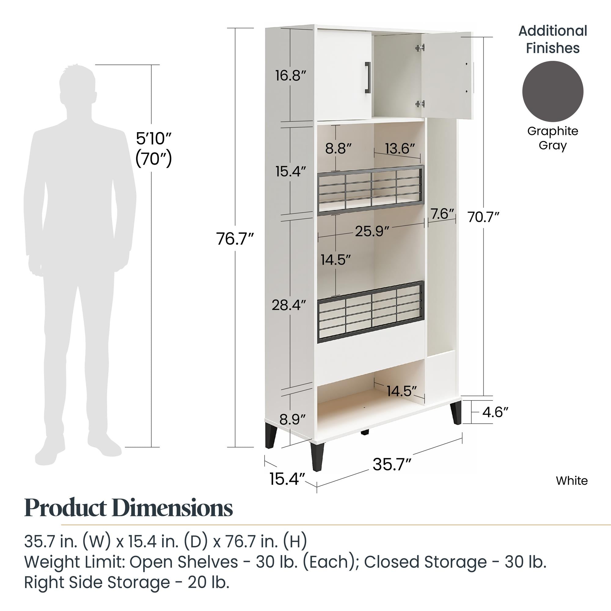 Systembuild Evolution Flex Sports Storage Cabinet - White