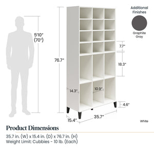 Systembuild Evolution Flex Athletic Shoe Storage Cabinet for Boots & Tennis Shoes - Graphite