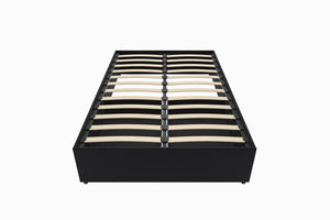 DHP Maven Bed Frame with Storage - Black Faux Leather - Full
