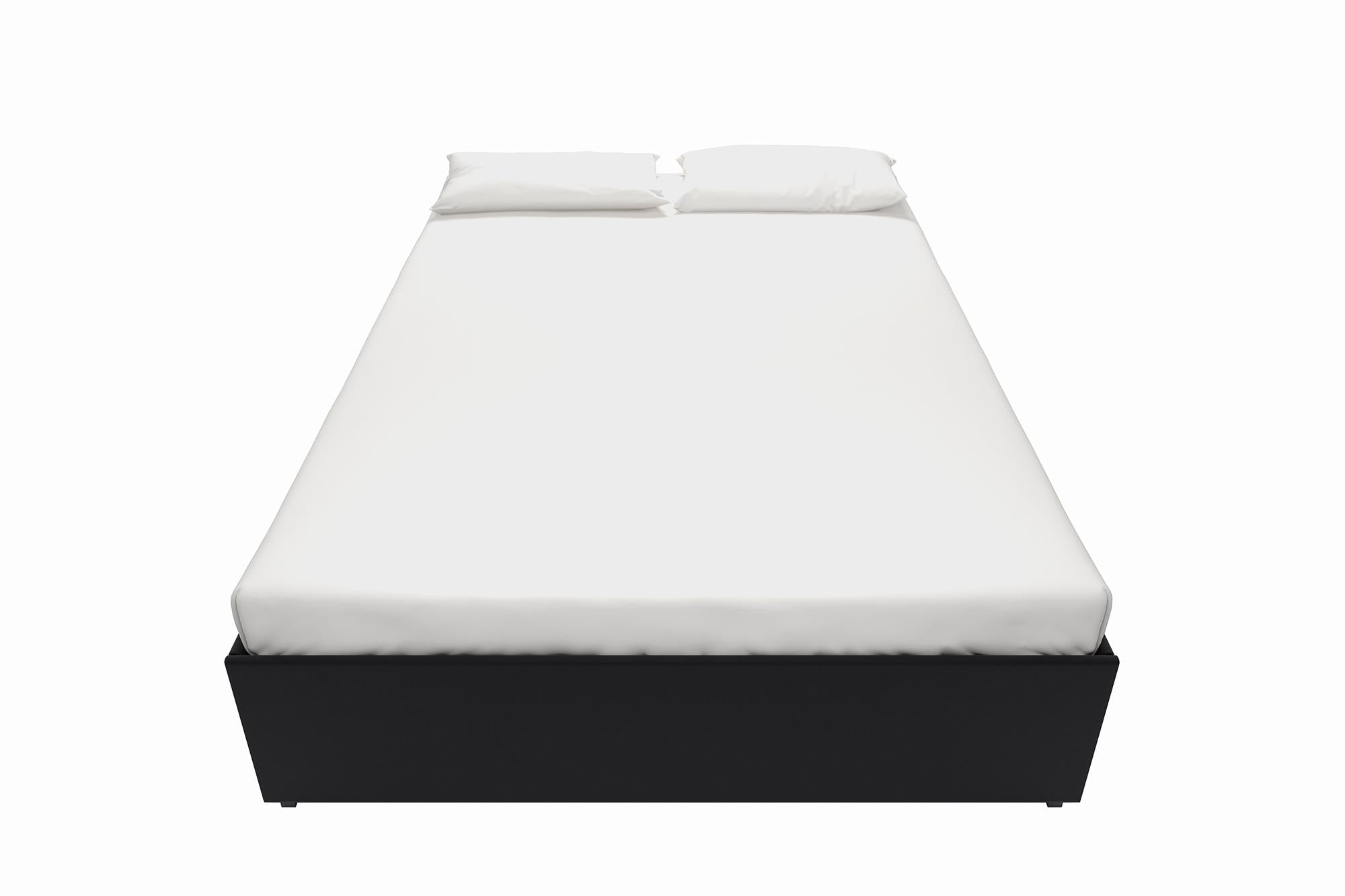 DHP Maven Bed Frame with Storage - Black Faux Leather - Queen