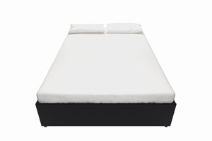 DHP Maven Bed Frame with Storage - Black Faux Leather - Queen