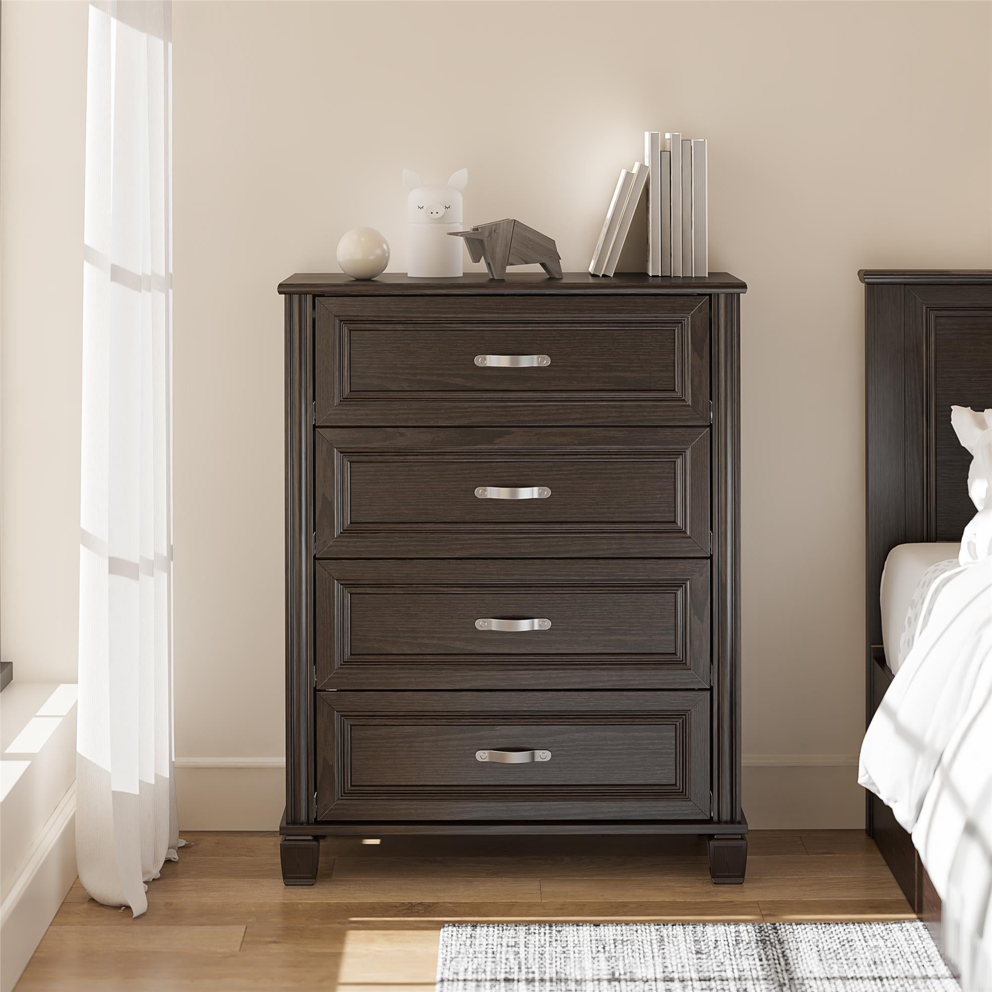Ameriwood Home Hillview 4 Drawer Dresser - Espresso