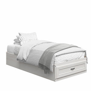 Ameriwood Home Hillview Twin Platform Bed with Storage Drawer - Ivory Oak