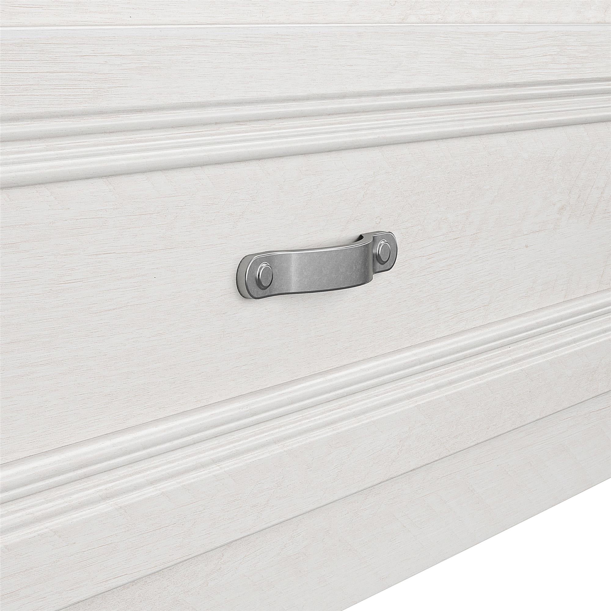 Ameriwood Home Hillview Twin Platform Bed with Storage Drawer - Ivory Oak