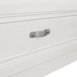 Ameriwood Home Hillview Twin Platform Bed with Storage Drawer - Ivory Oak