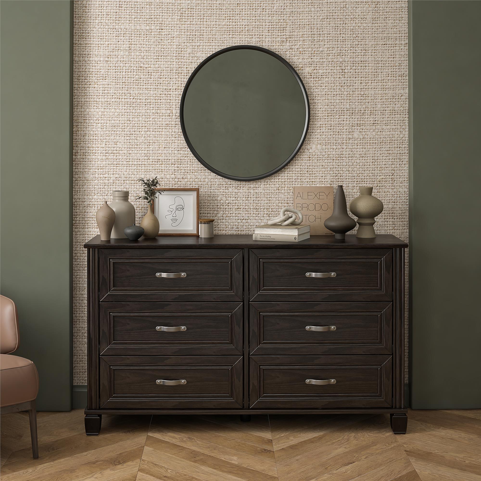 Ameriwood Home Hillview 6 Drawer Dresser - Espresso
