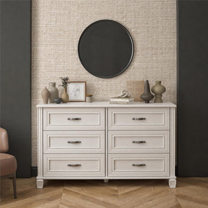 Ameriwood Home Hillview 6 Drawer Dresser - Ivory Oak