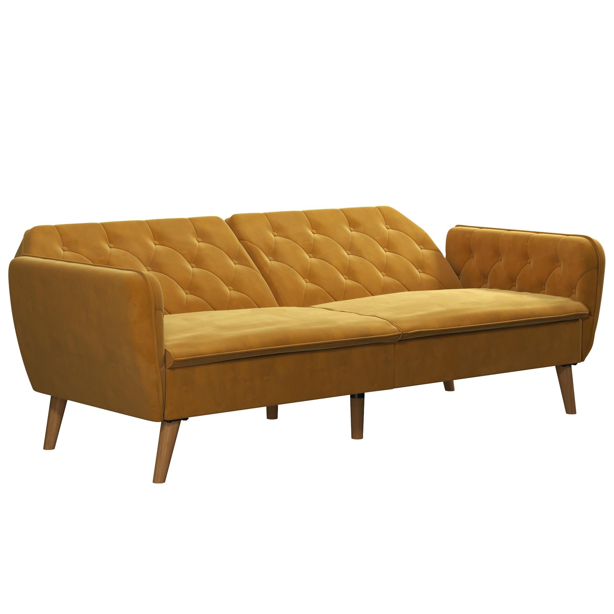Novogratz Tallulah Memory Foam Futon Sofa Bed - Mustard
