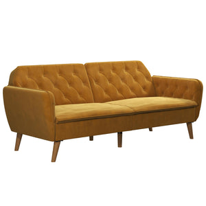 Novogratz Tallulah Memory Foam Futon Sofa Bed - Mustard