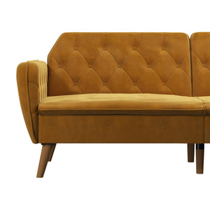 Novogratz Tallulah Memory Foam Futon Sofa Bed - Mustard