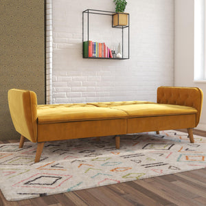 Novogratz Tallulah Memory Foam Futon Sofa Bed - Mustard