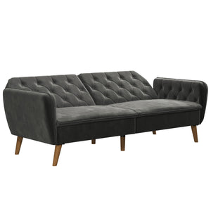 Novogratz Tallulah Memory Foam Futon Sofa Bed - Gray