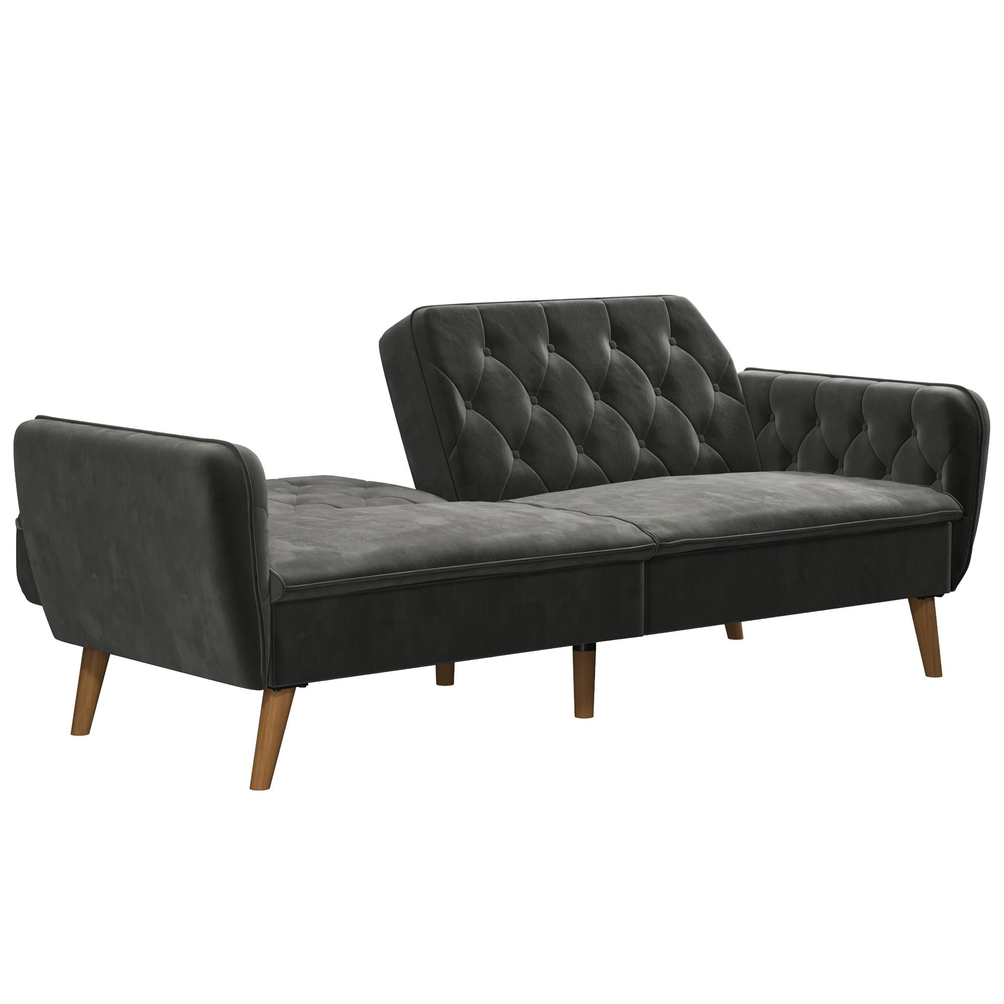 Novogratz Tallulah Memory Foam Futon Sofa Bed - Gray