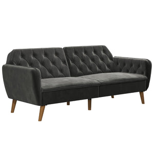 Novogratz Tallulah Memory Foam Futon Sofa Bed - Gray