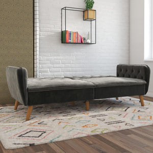 Novogratz Tallulah Memory Foam Futon Sofa Bed - Gray