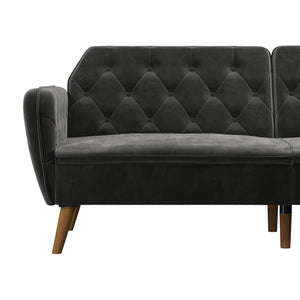 Novogratz Tallulah Memory Foam Futon Sofa Bed - Gray