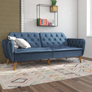 Novogratz Tallulah Memory Foam Futon Sofa Bed - Blue