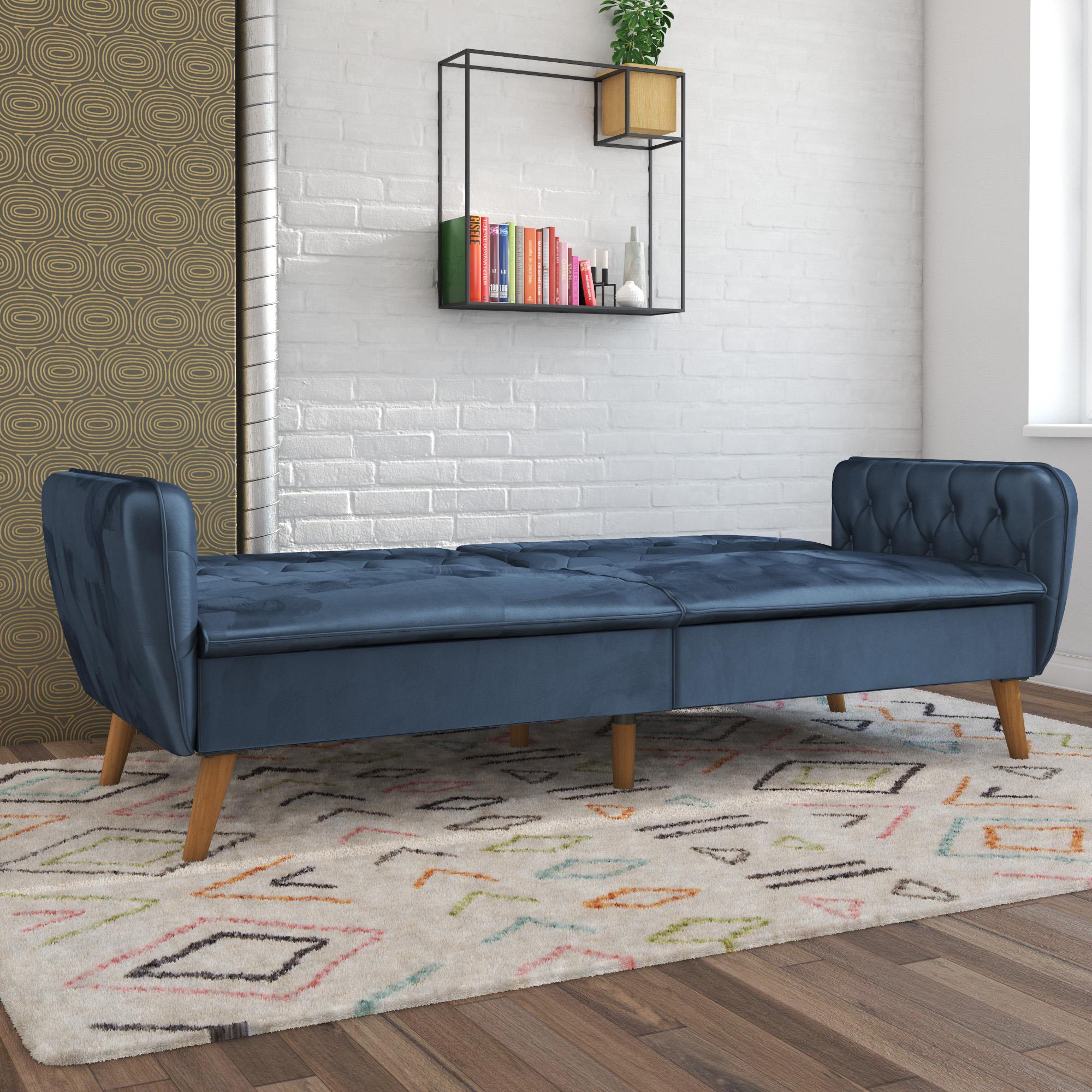 Novogratz Tallulah Memory Foam Futon Sofa Bed - Blue