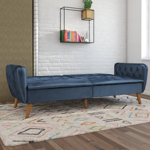 Novogratz Tallulah Memory Foam Futon Sofa Bed - Blue