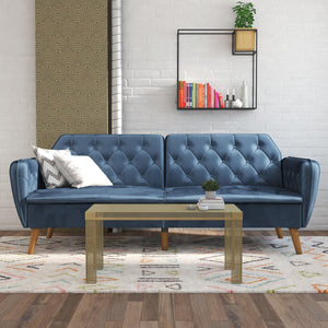 Novogratz Tallulah Memory Foam Futon Sofa Bed - Blue