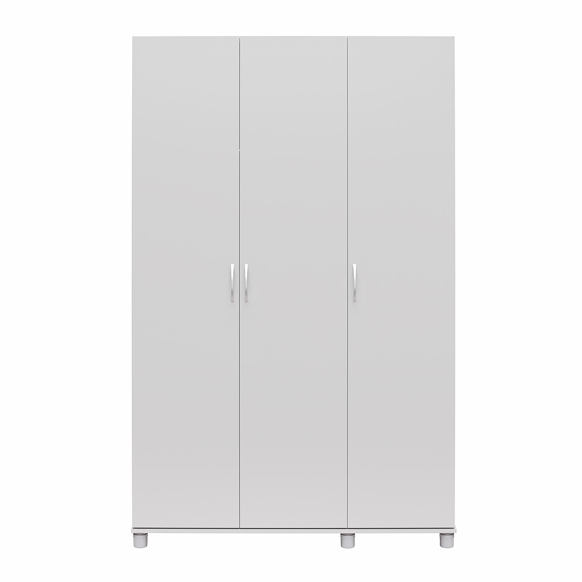 Systembuild Evolution Lory 3 Door Wardrobe with Clothing Rod & Adjustable Shelving - Dove Gray