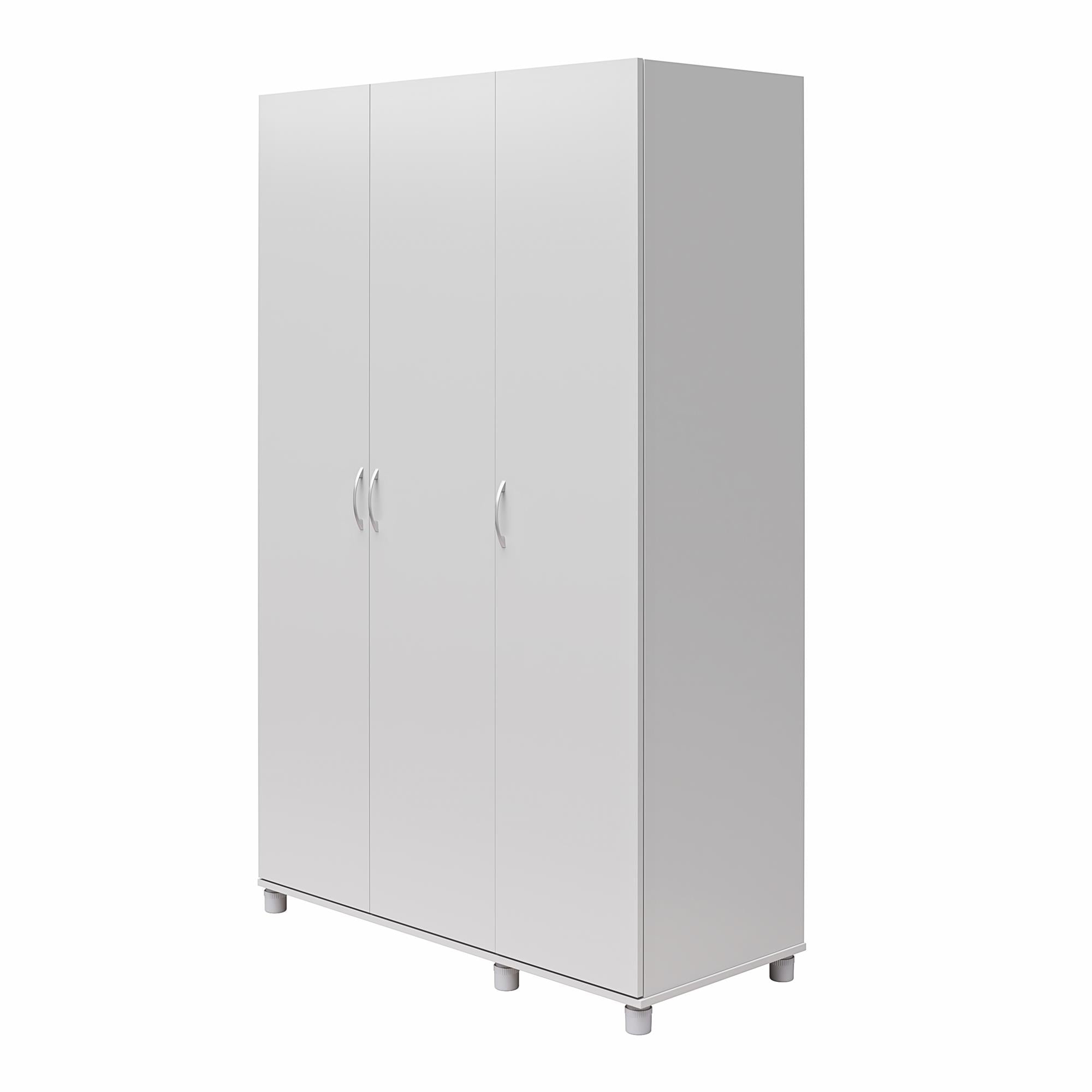 Systembuild Evolution Lory 3 Door Wardrobe with Clothing Rod & Adjustable Shelving - Dove Gray