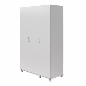 Systembuild Evolution Lory 3 Door Wardrobe with Clothing Rod & Adjustable Shelving - Dove Gray