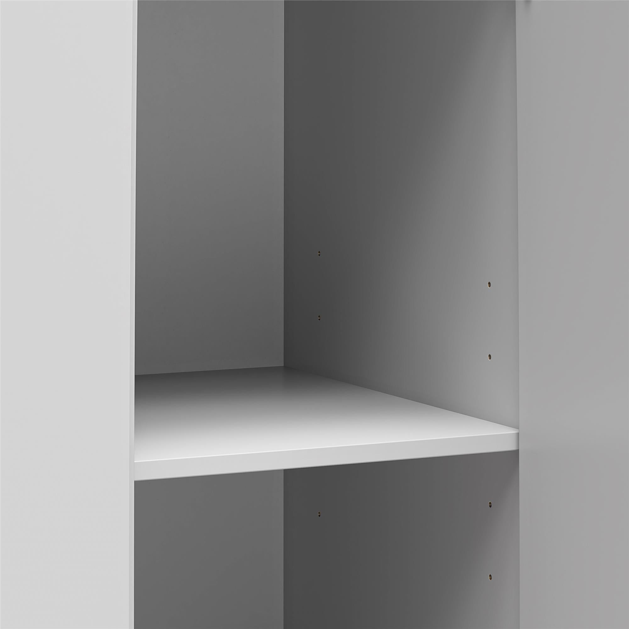 Systembuild Evolution Lory 3 Door Wardrobe with Clothing Rod & Adjustable Shelving - Dove Gray