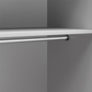 Systembuild Evolution Lory 3 Door Wardrobe with Clothing Rod & Adjustable Shelving - Dove Gray