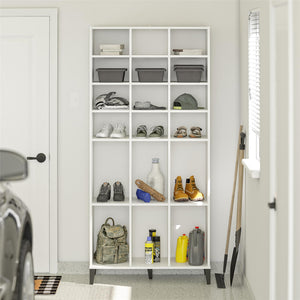 Systembuild Evolution Flex Athletic Shoe Storage Cabinet for Boots & Tennis Shoes - White