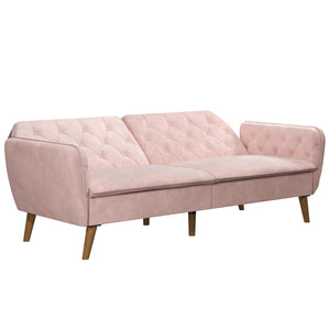Novogratz Tallulah Memory Foam Futon Sofa Bed - Pink