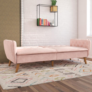 Novogratz Tallulah Memory Foam Futon Sofa Bed - Pink