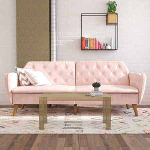 Novogratz Tallulah Memory Foam Futon Sofa Bed - Pink