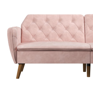 Novogratz Tallulah Memory Foam Futon Sofa Bed - Pink