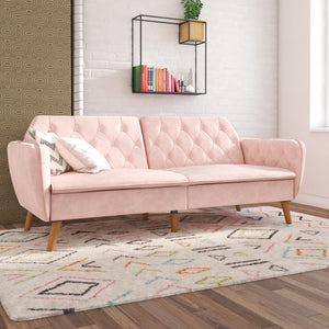 Novogratz Tallulah Memory Foam Futon Sofa Bed - Pink