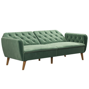 Novogratz Tallulah Memory Foam Futon Sofa Bed - Light Green