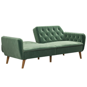 Novogratz Tallulah Memory Foam Futon Sofa Bed - Light Green