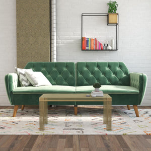 Novogratz Tallulah Memory Foam Futon Sofa Bed - Light Green