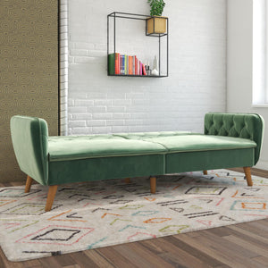 Novogratz Tallulah Memory Foam Futon Sofa Bed - Light Green