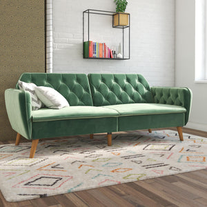 Novogratz Tallulah Memory Foam Futon Sofa Bed - Light Green