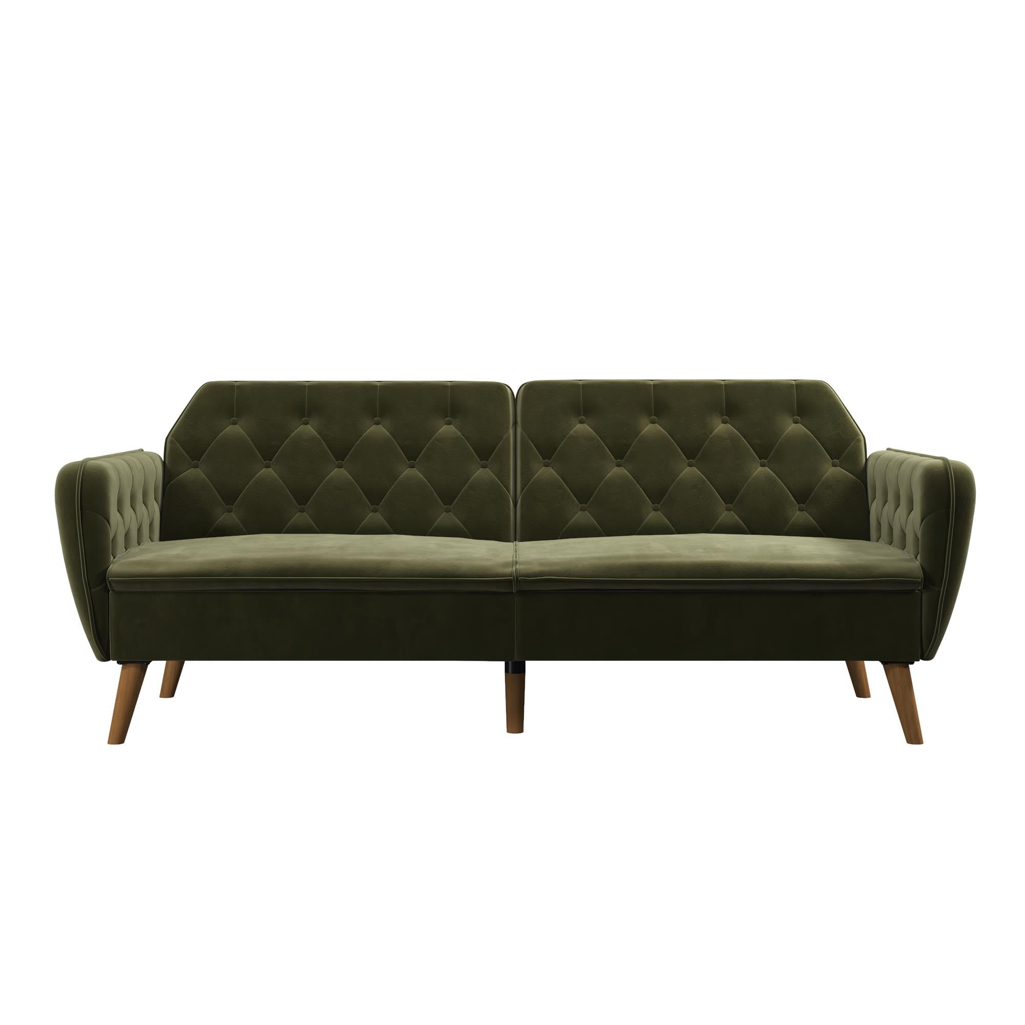 Novogratz Tallulah Memory Foam Futon Sofa Bed - Green