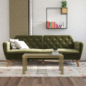 Novogratz Tallulah Memory Foam Futon Sofa Bed - Green