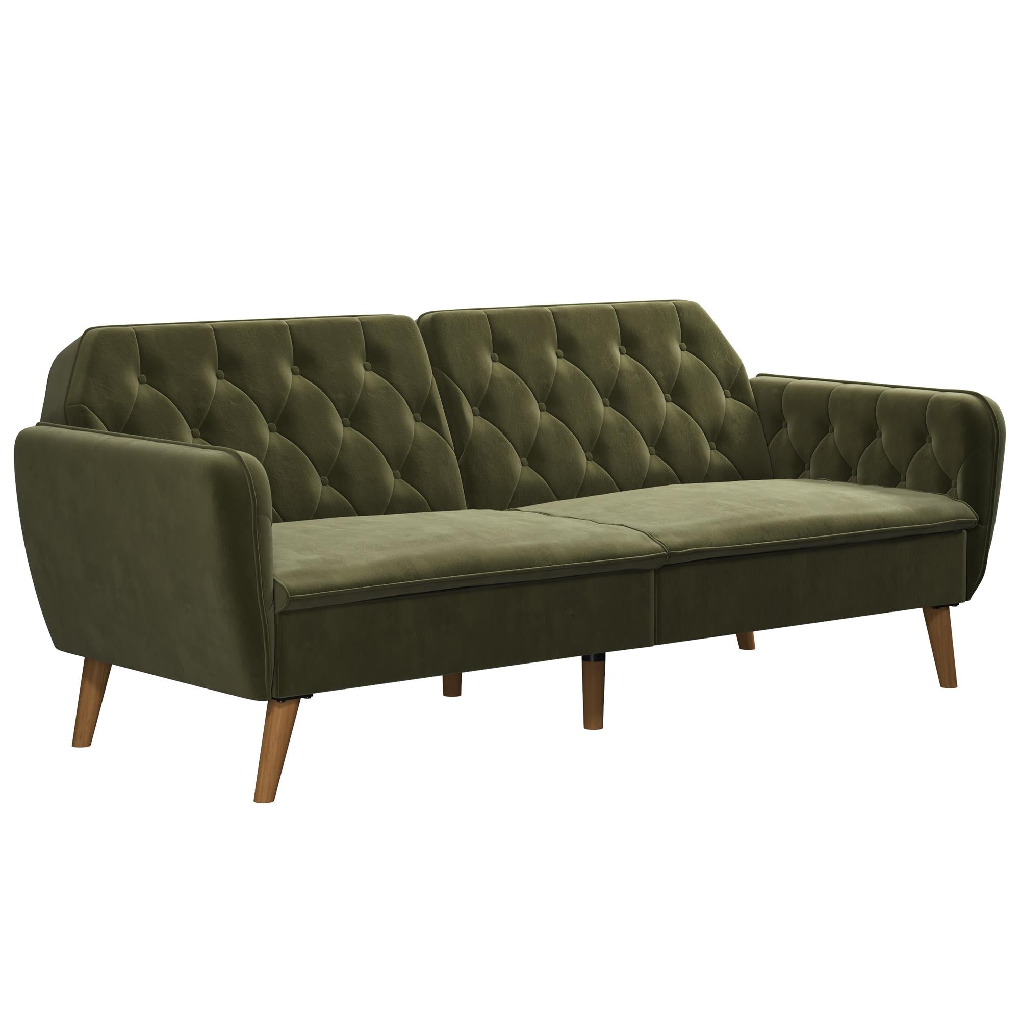 Novogratz Tallulah Memory Foam Futon Sofa Bed - Green
