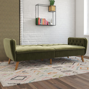 Novogratz Tallulah Memory Foam Futon Sofa Bed - Green