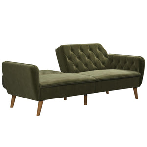 Novogratz Tallulah Memory Foam Futon Sofa Bed - Green