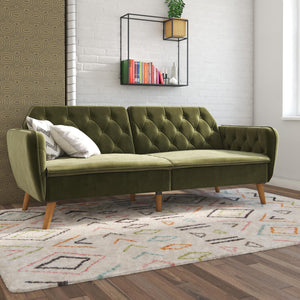 Novogratz Tallulah Memory Foam Futon Sofa Bed - Green
